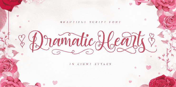 Dramatic Hearts字体 6
