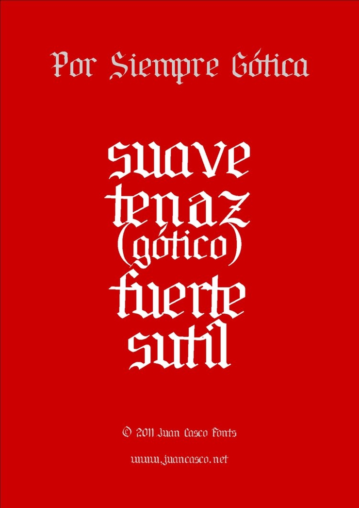 Por Siempre Gótica字体 1