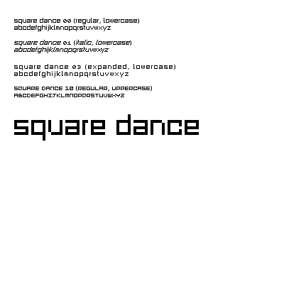 Square Dance字体 1