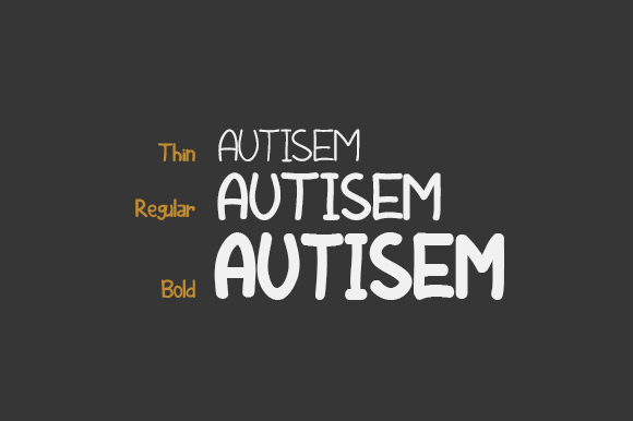 Autisem字体 6
