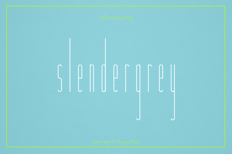 Slendergrey字体 1