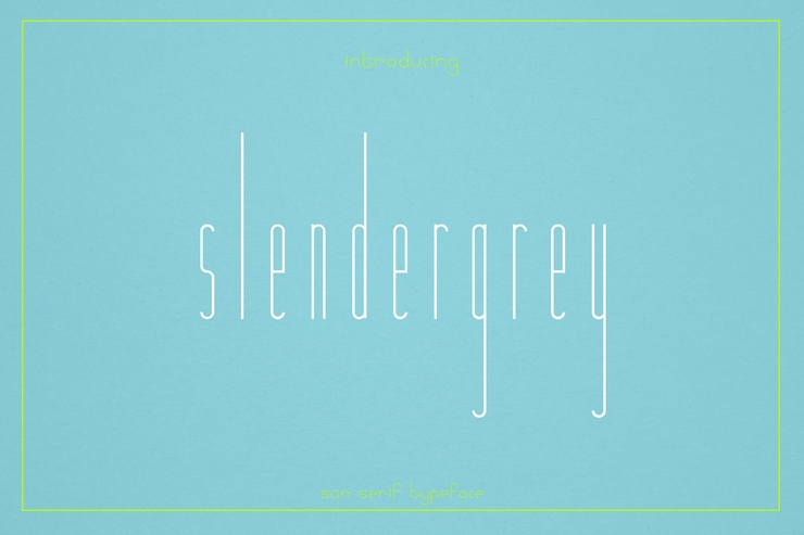 Slendergrey字体 3