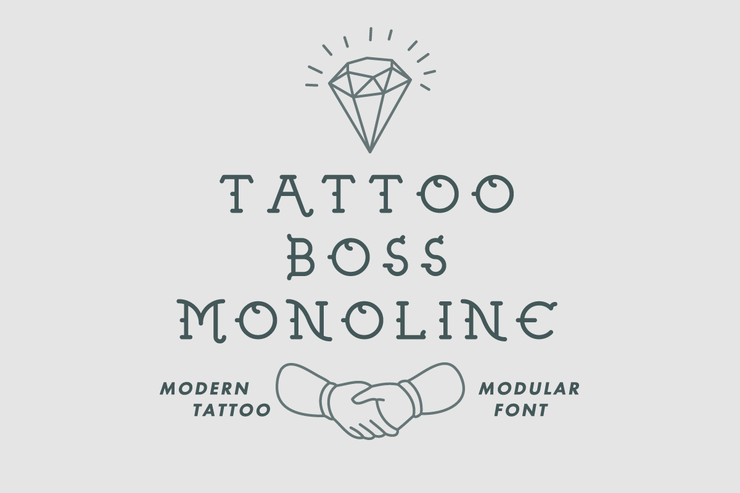 Tattoo Boss Monoline字体 2