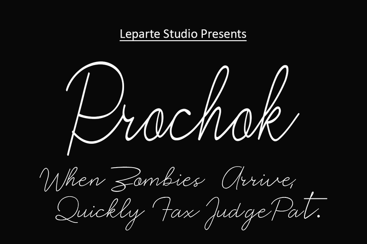 Prochok字体 1