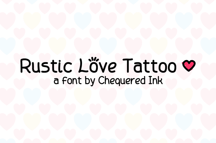 Rustic Love Tattoo字体 1