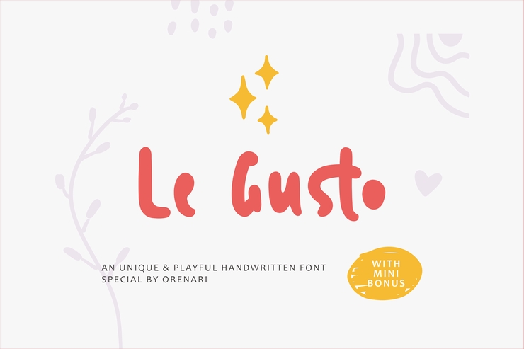 Le Gusto字体 3