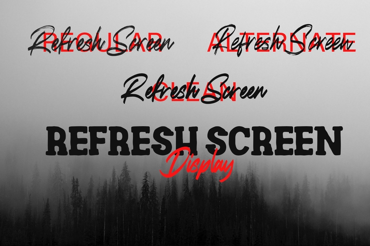 Refresh Screen字体 2