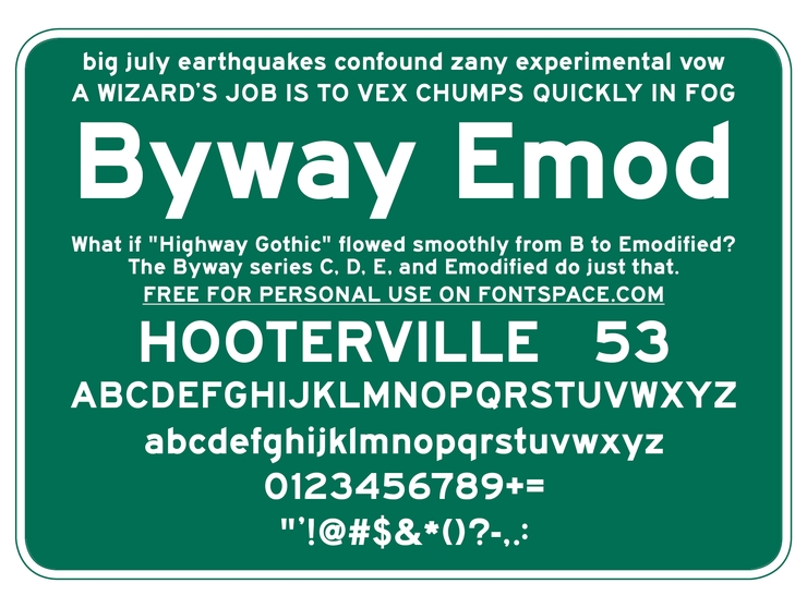 BywayEModified字体 1