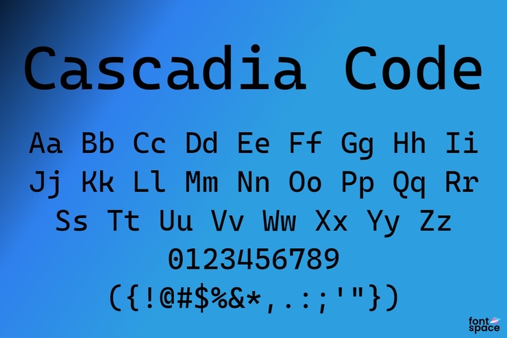 Cascadia Code字体 1