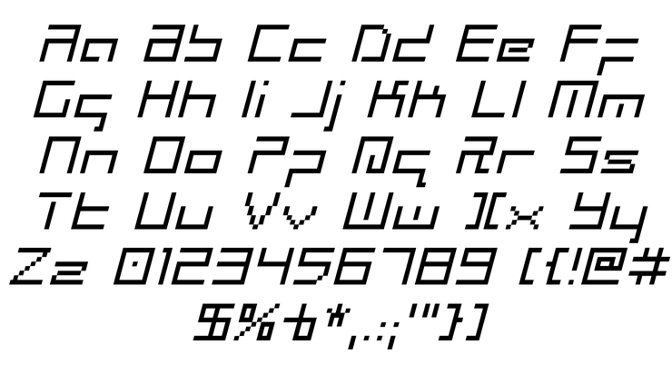 Radio Space Bitmap字体 1