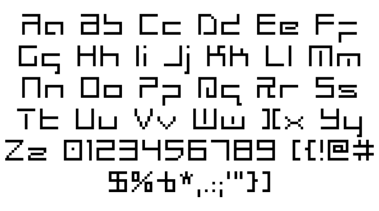 Radio Space Bitmap字体 4