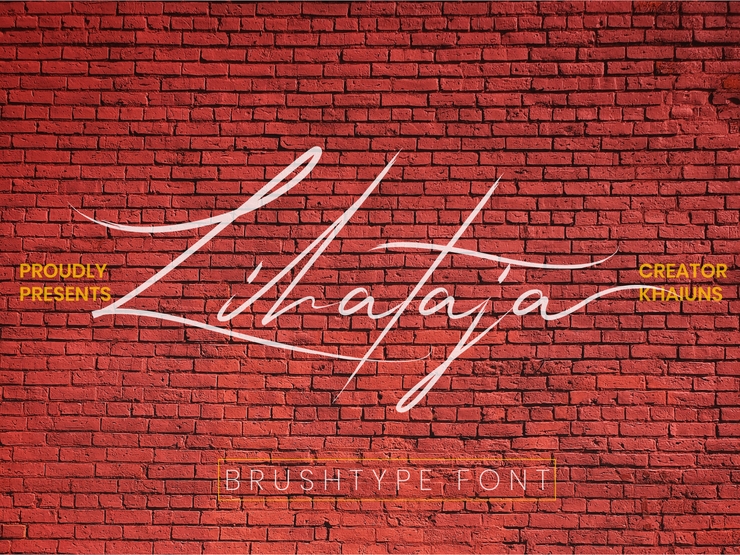Lihataja Brush字体 1
