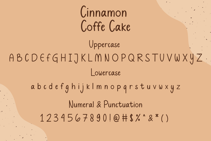 Cinnamon Coffe Cake字体 6