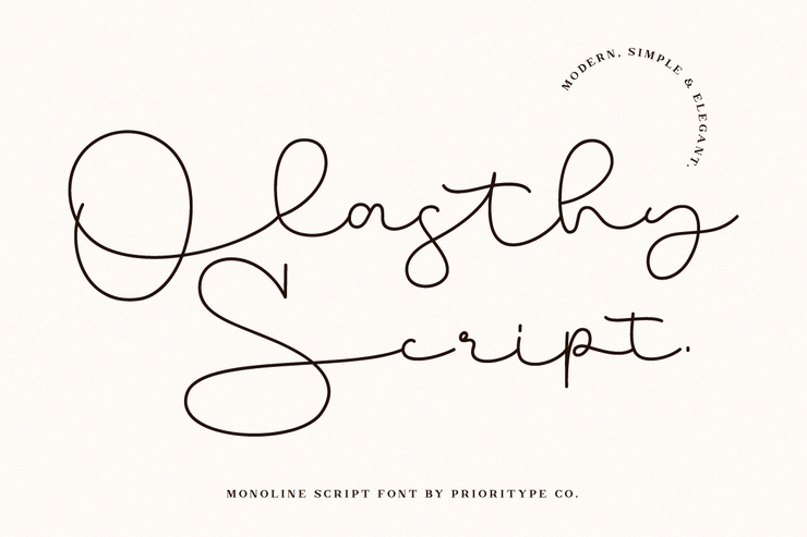 Olasthy Script字体 5
