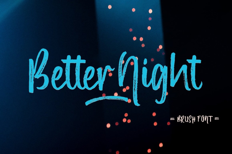 Better Night Script字体 7
