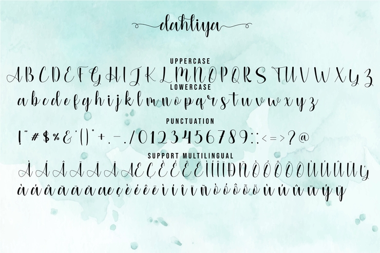 Dahliya字体 8