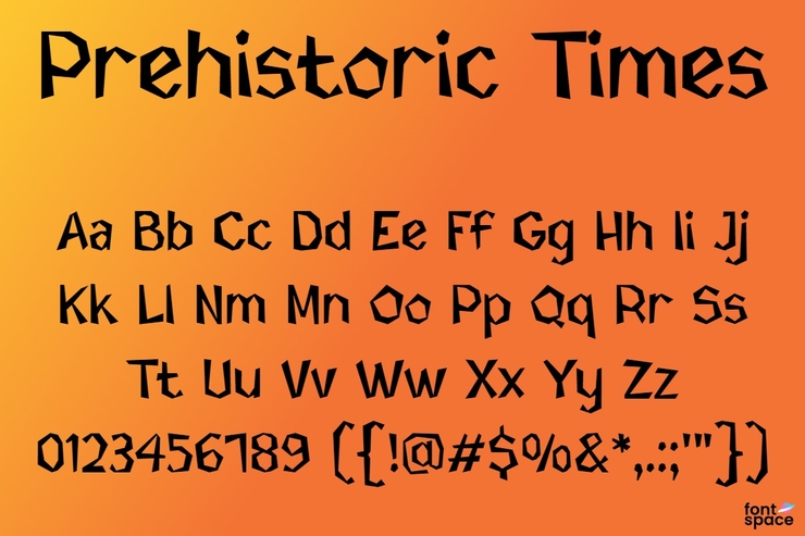 Prehistoric Times字体 1
