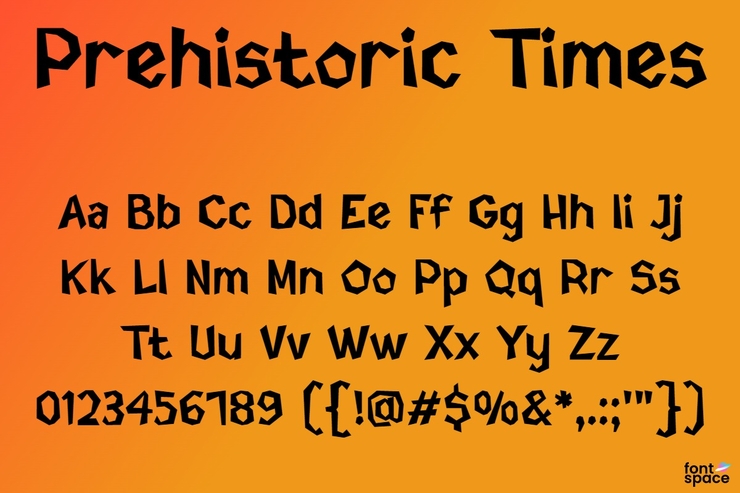 Prehistoric Times字体 3