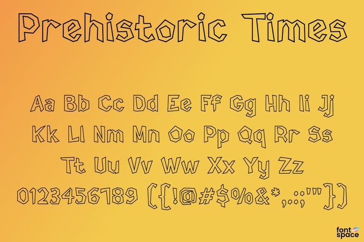 Prehistoric Times字体 4