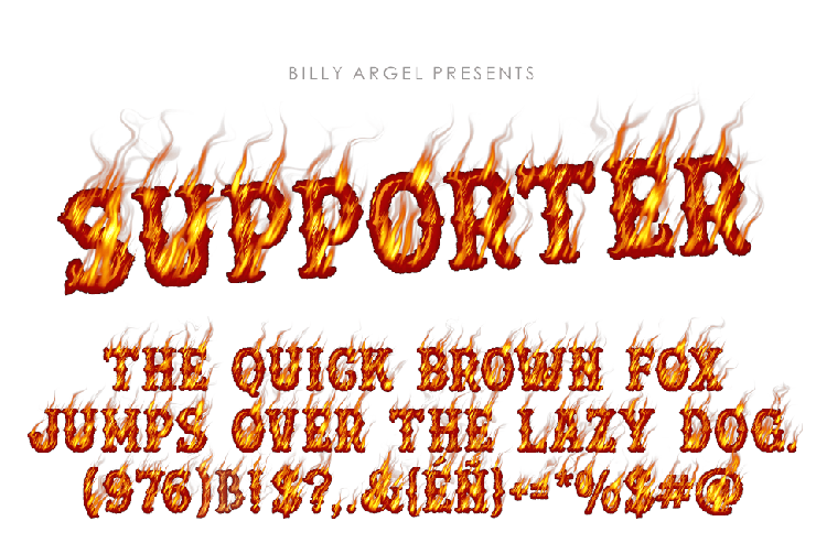SUPPORTER字体 6