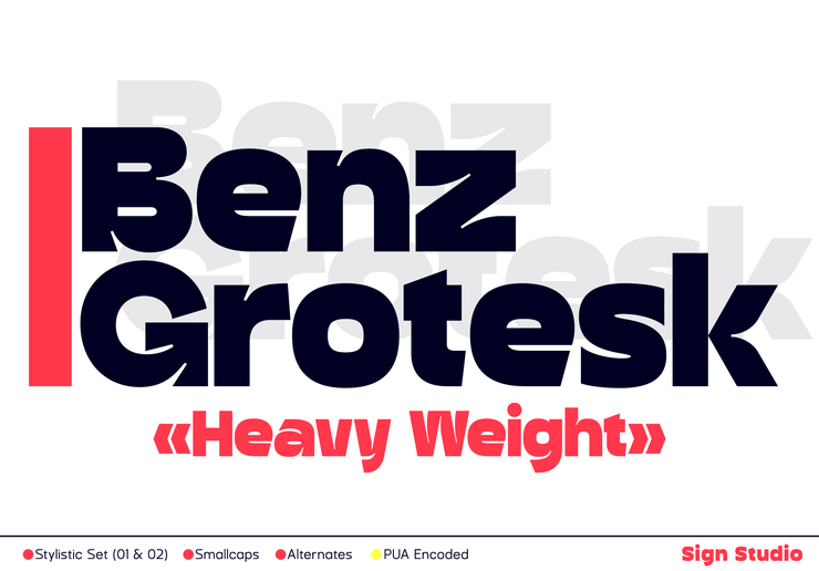 Benz Grotesk Heavy字体 1