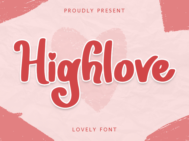 Highlove字体 1