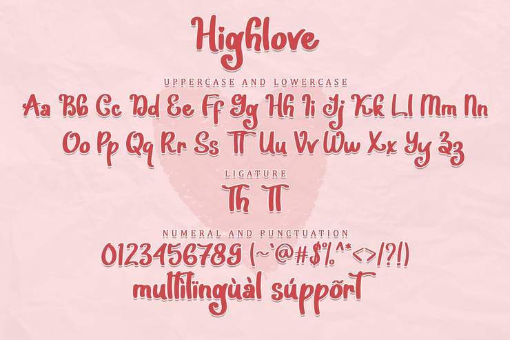 Highlove字体 7