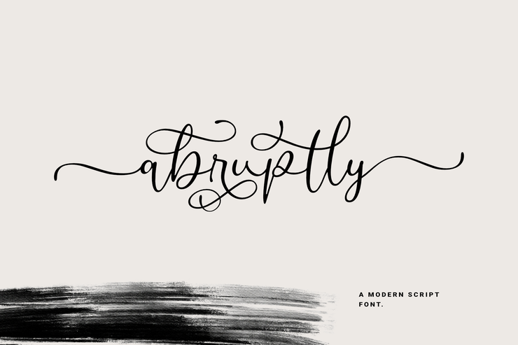 Abruptly字体 1