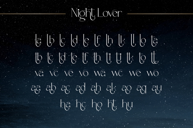 Night Lover字体 2