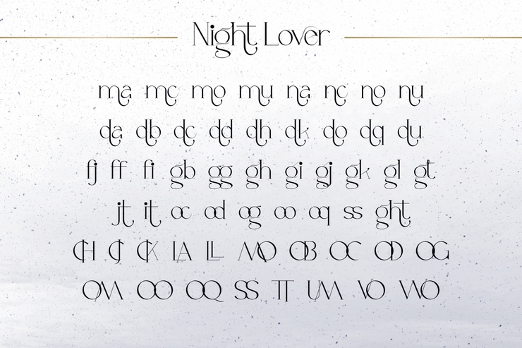 Night Lover字体 7