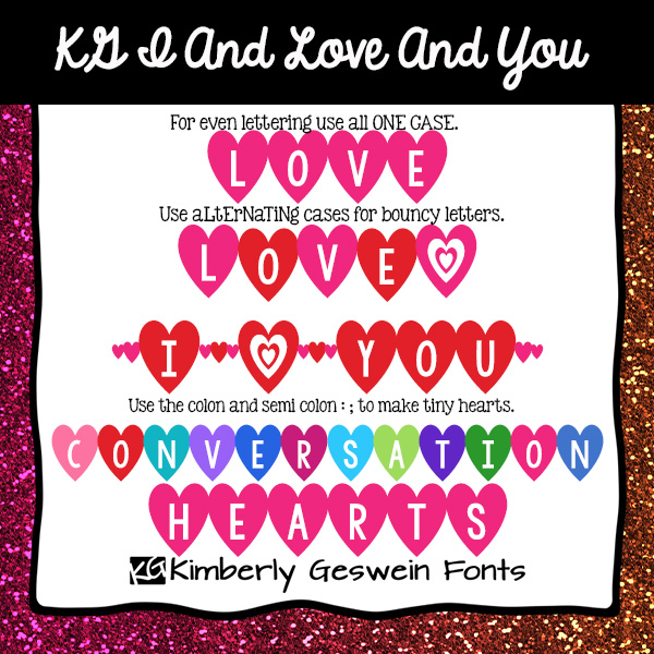 KG I And Love And You字体 2