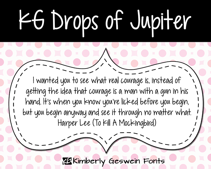 KG Drops of Jupiter字体 1