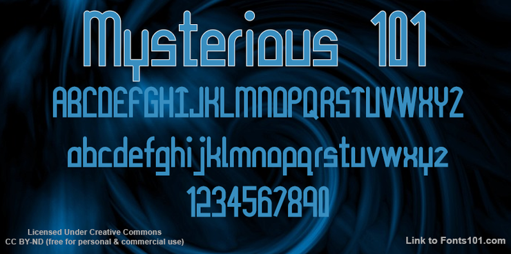Mysterious 101字体 1