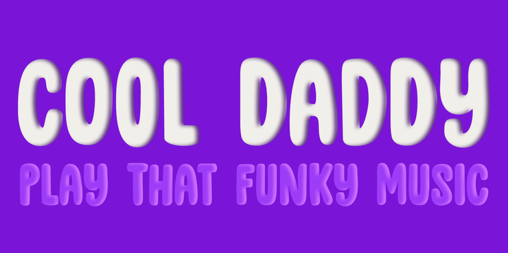 DK Cool Daddy Outline字体 1