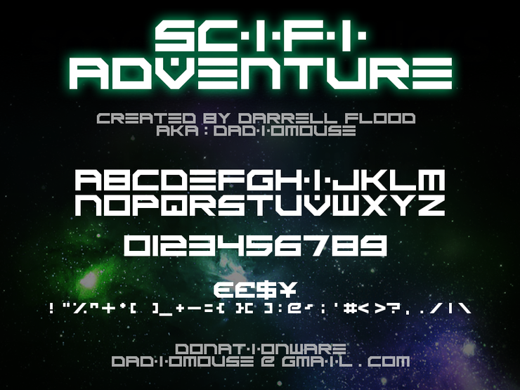 Scifi Adventure字体 1