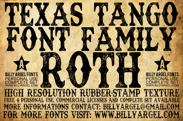 TEXAS TANGO EXTRA ROTH字体 1