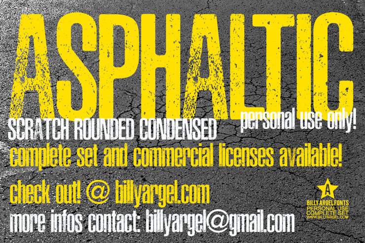 ASPHALTIC SCRATCH ROUNDED字体 1