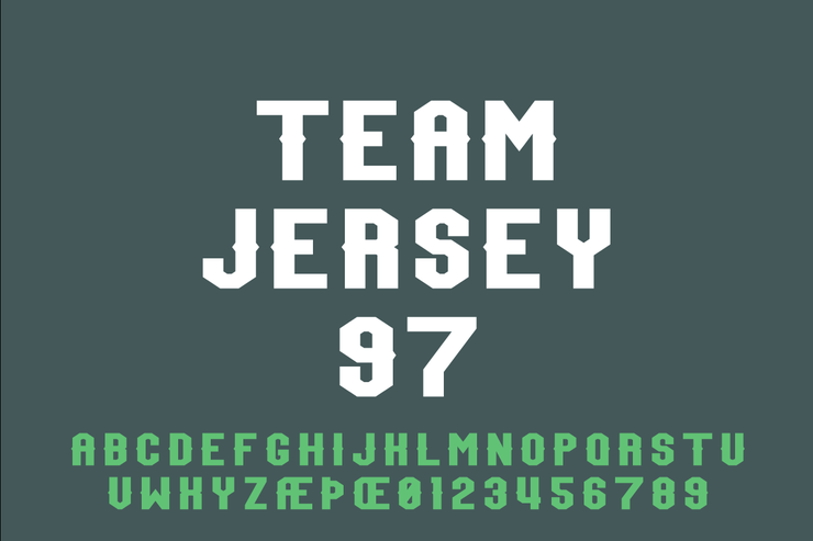 Team Jersey 97字体 4