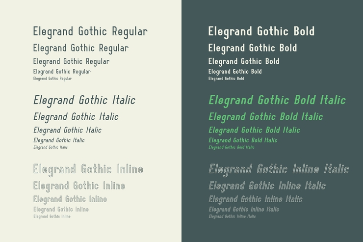 Elegrand Gothic字体 1