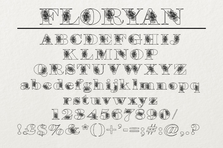 Floryan字体 3