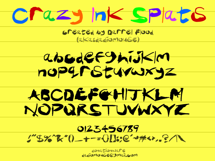 Crazy Ink Splats字体 1