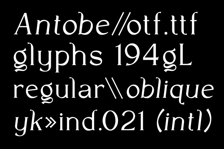 Antobe - Modern Serif字体 7