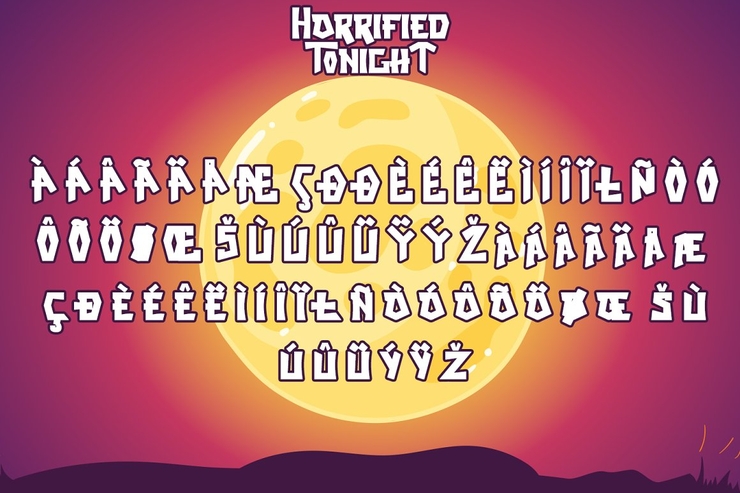 Horrified Tonight字体 6