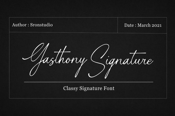 Gasthony Signature字体 3