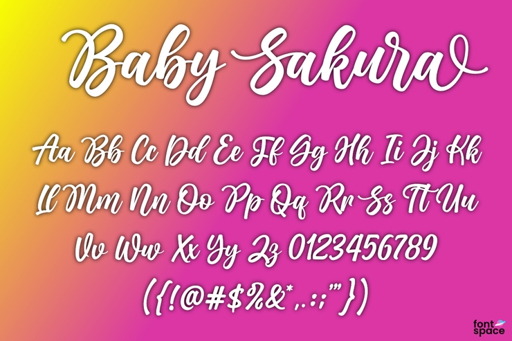 Baby Sakura字体 9