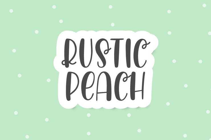 Rustic Peach字体 3