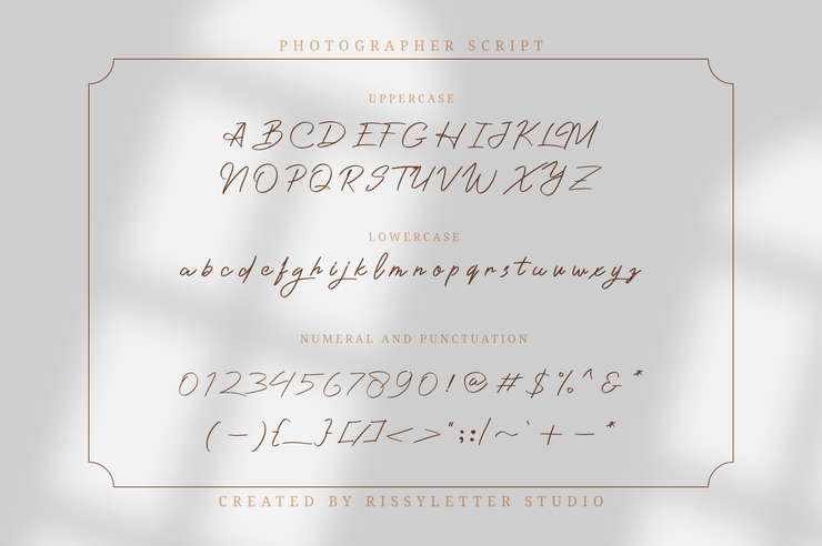 Photographer _ Script字体 4