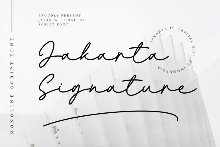 Jakarta Signature字体 7