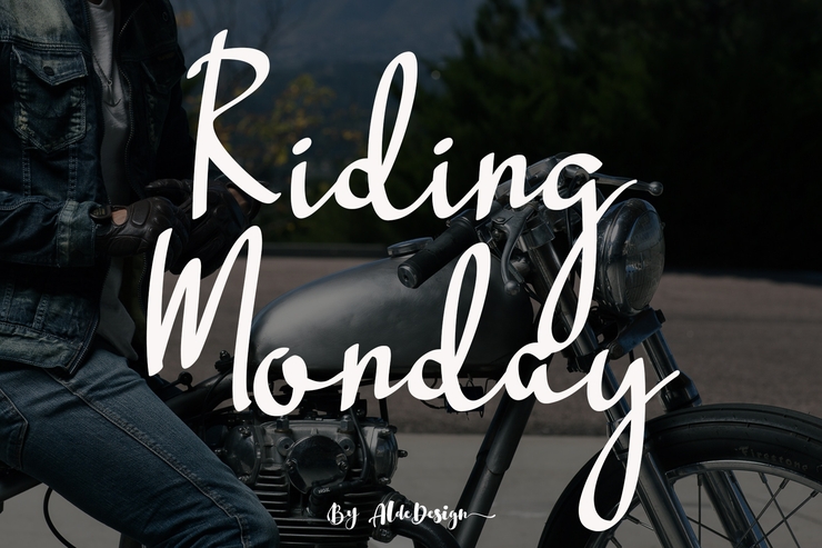 Riding Monday字体 5
