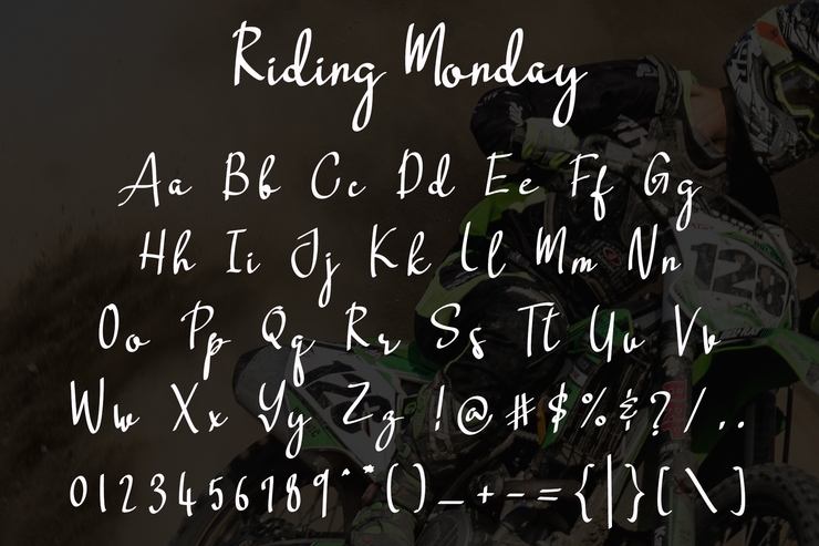 Riding Monday字体 8